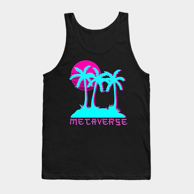 Retro Metaverse NFT Retro Defi Cyberpunk Vapourware Aesthetic Crypto Tank Top by faiiryliite